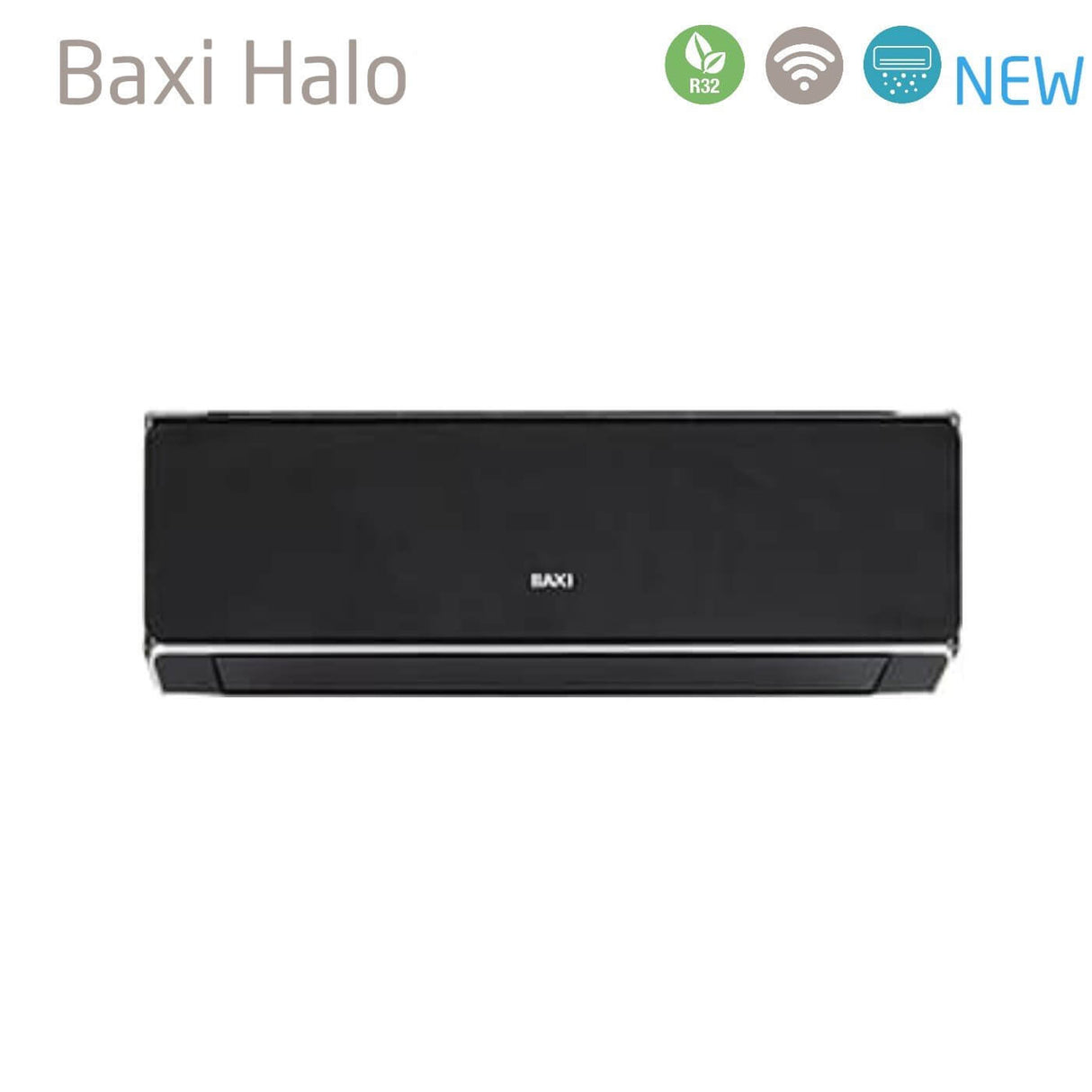 baxi climatizzatore condizionatore baxi inverter serie halo nero 9000 btu hsgnw25 r 32 wi fi integrato classe aa ean 8059657003690