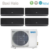 baxi climatizzatore condizionatore baxi quadri split inverter serie halo nero 9121212 con lsgt100 4m r 32 wi fi integrato 9000120001200012000