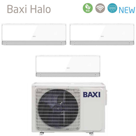 baxi climatizzatore condizionatore baxi trial split inverter serie halo bianco 9912 con lsgt60 3m r 32 wi fi integrato 9000900012000