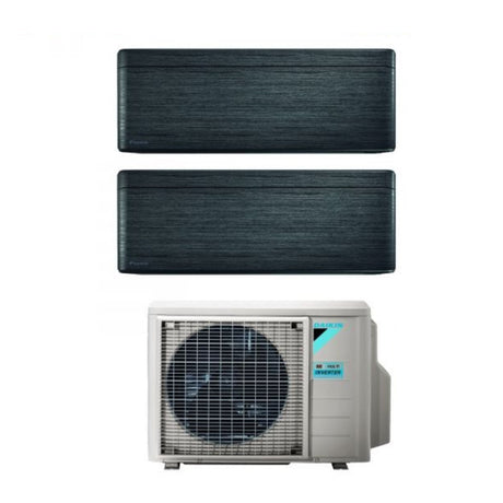 daikin climatizzatore condizionatore daikin bluevolution dual split inverter serie stylish real blackwood 915 con 2mxm50m9n r 32 wi fi integrato 900015000 colore legno nero garanzia italiana ean 8059657008190