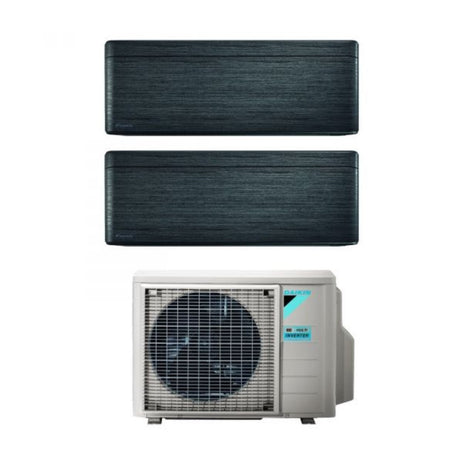 daikin climatizzatore condizionatore daikin bluevolution dual split inverter serie stylish real blackwood 918 con 2mxm50m9n r 32 wi fi integrato 900018000 colore legno nero garanzia italiana ean 8059657008206