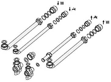 ariston kit idraulico di prima installazione ariston chaffoteaux cod 3318224 2 rubinetti ean 000033182247