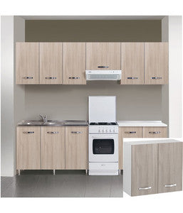 azurline mobile cucina pensile 2 ante componibile cm 80x32x72h olmo