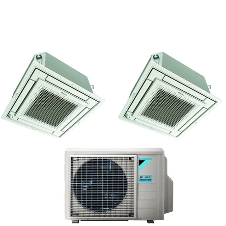 daikin climatizzatore condizionatore daikin bluevolution inverter dual split a cassetta ffa a 99 con 2mxm40n r 32 wi fi optional con griglia bianca inclusa 90009000 garanzia italiana