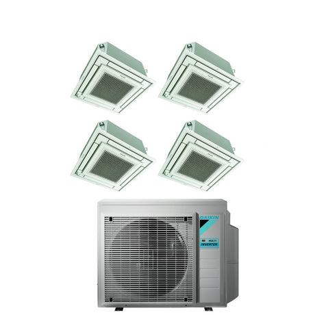 daikin climatizzatore condizionatore daikin bluevolution inverter quadri split a cassetta ffa a 99912 con 4mxm68n r 32 wi fi optional con griglia bianca inclusa 90009000900012000 garanzia italiana