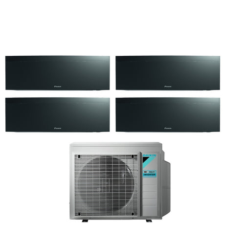 daikin climatizzatore condizionatore daikin bluevolution quadri split inverter serie emura black iii 7777 con 4mxm80n r 32 wi fi integrato 7000700070007000 colore nero garanzia italiana