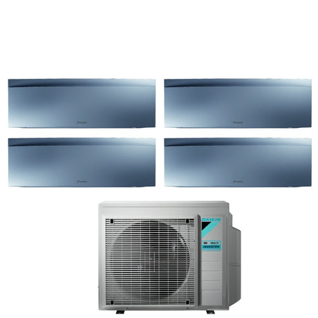 daikin climatizzatore condizionatore daikin bluevolution quadri split inverter serie emura silver iii 7777 con 4mxm80n r 32 wi fi integrato 7000700070007000 colore argento garanzia italiana