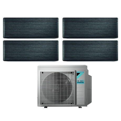 daikin climatizzatore condizionatore daikin bluevolution quadri split inverter serie stylish real blackwood 9121212 con 4mxm80n r 32 wi fi integrato 9000120001200012000 colore legno nero garanzia italiana
