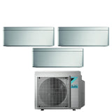 daikin climatizzatore condizionatore daikin bluevolution trial split inverter serie stylish total silver 7915 con 3mxm68n r 32 wi fi integrato 7000900015000 colore grigio garanzia italiana