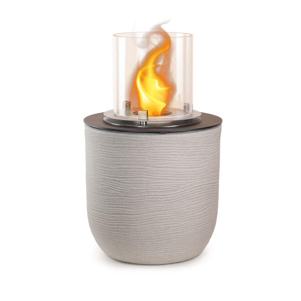 divina fire camino a bioetanolo braciere da giardino da terra per interno esterno raffaello corda beige d 35 x h55 ean 8056157806202