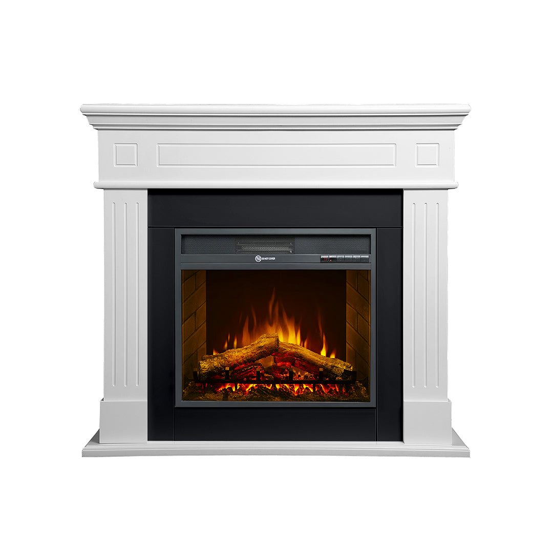 divina fire camino elettrico caminetto da terra cambridge in legno bianco l110 x p25 x h95 ean 8056157804789