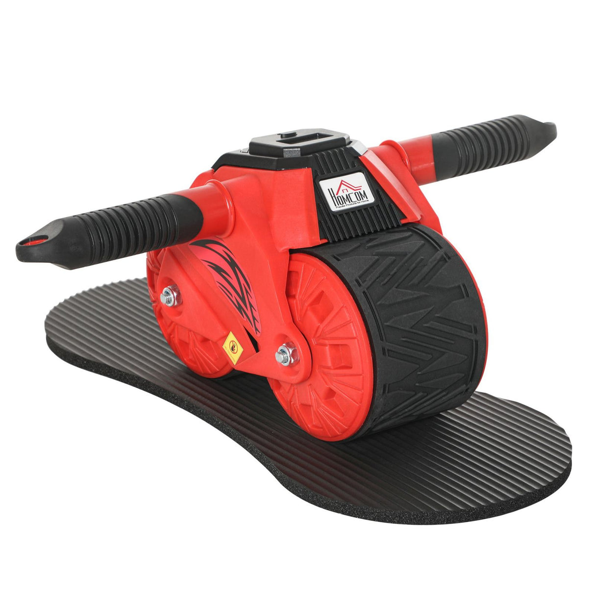 easycomfort easycomfort ab wheel attrezzo per allenamento addominali impugnature antiscivolo e tappetino per ginocchia rosso