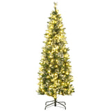 easycomfort easycomfort albero di natale 180cm innevato con 240 luci led e 618 rami con base in acciaio