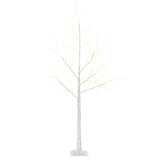 easycomfort easycomfort albero di natale bianco con luci led base quadrata e cavo di alimentazione in acciaio e pp 20x20x150