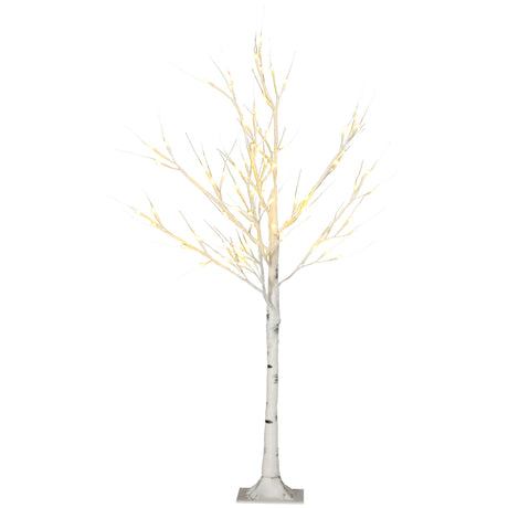 easycomfort easycomfort albero di natale bianco piccolo in pp e metallo con 72 luci led per interni ed esterni 17x17x120 cm