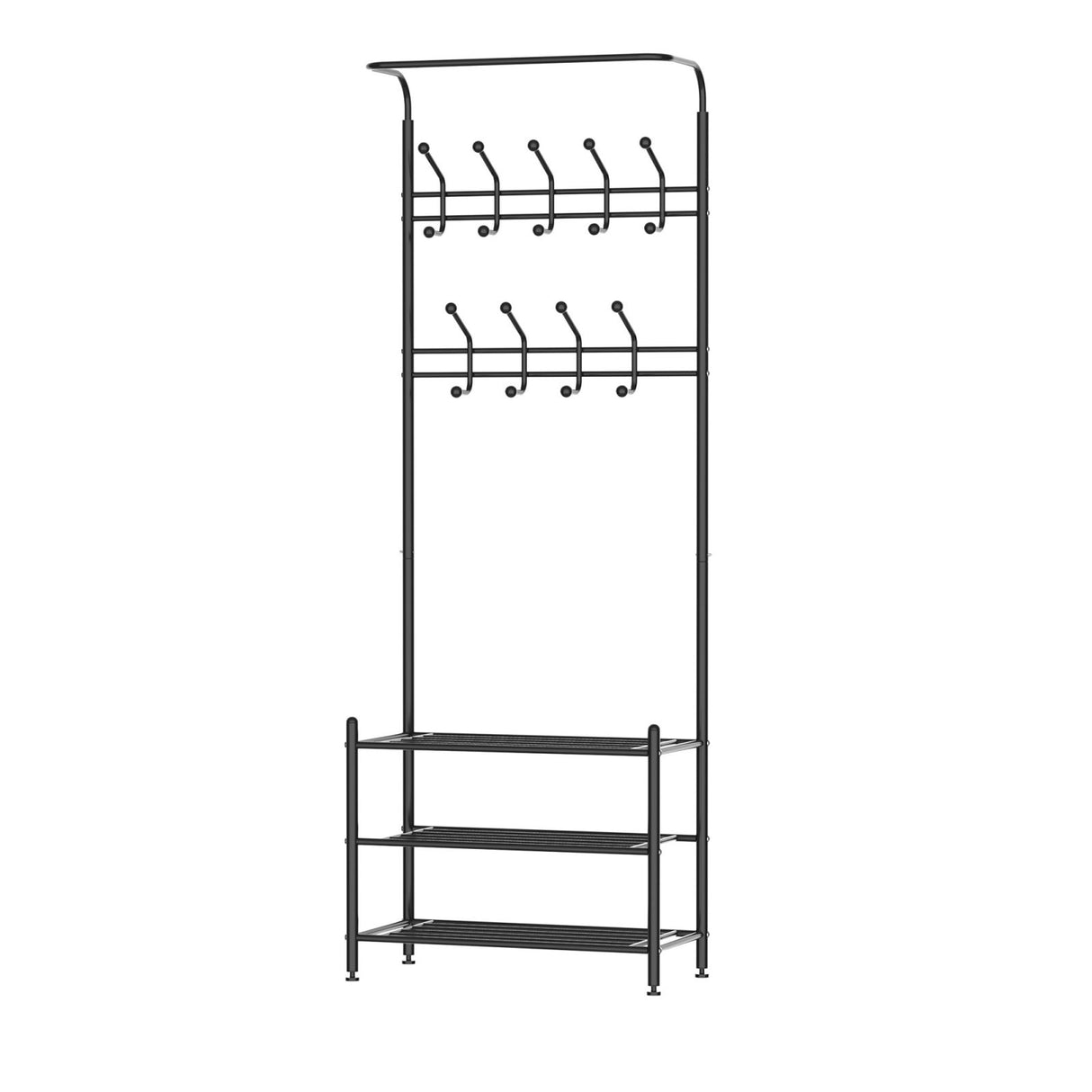 easycomfort easycomfort appendiabiti panchina per ingresso con scarpiera in acciaio nero 67x30x185cm ean 8054111842709