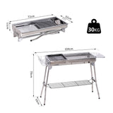 easycomfort easycomfort barbecue a carbonella pieghevole portatile in acciaio 104x33x70cm ean 8054111843942