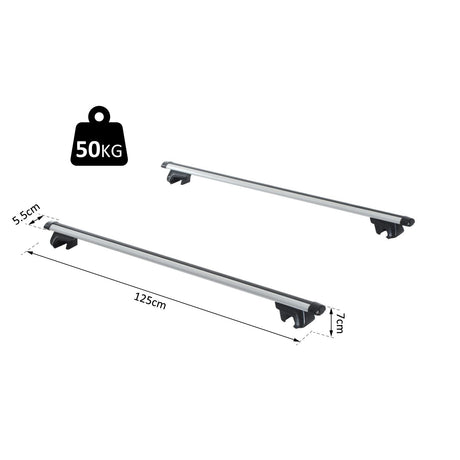 easycomfort easycomfort barre portapacchi per auto in alluminio con serratura 125x5 5x7cm ean 8054111849678