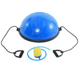easycomfort easycomfort bosu ball balance ball con 2 elastici e pompa per allenamento a casa potenziamento muscolare e riabilitazione 52cm blu ean 8054144137261