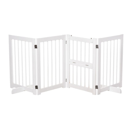 easycomfort easycomfort cancelletto di sicurezza pieghevole per cani e bambini in legno di pino bianco 215x75cm