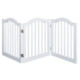 easycomfort easycomfort cancellino per cani pieghevole a 3 sezioni in legno verniciato lucido 154 5x1 8x61cm bianco