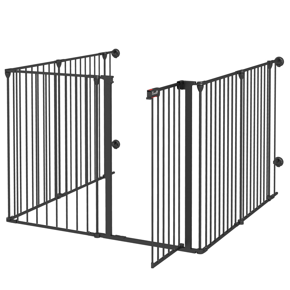 easycomfort easycomfort cancellino per cani taglia media pieghevole e modulabile in metallo e plastica 123x102x90 cm nero