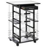 easycomfort easycomfort carrello da cucina con 4 cestini rimovibili e 4 scomparti laterali nero ean 8054111849180