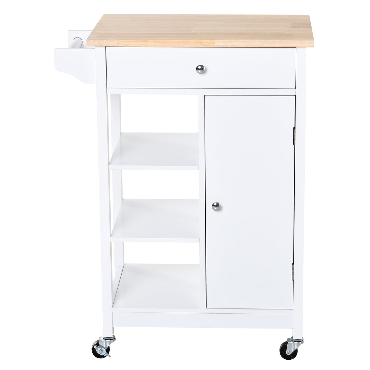 easycomfort easycomfort carrello da cucina con cassetto antina e 3 ripiani aperti in legno bianco 66 x 395 x 865 cm ean 8054111845885