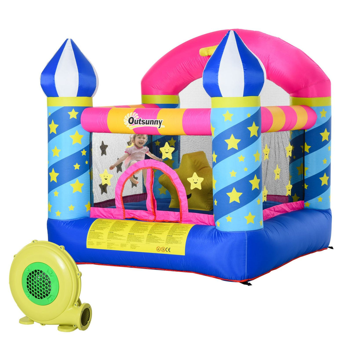 easycomfort easycomfort castello gioco gonfiabile gigante per bambini con gonfiatore ean 8055776914787