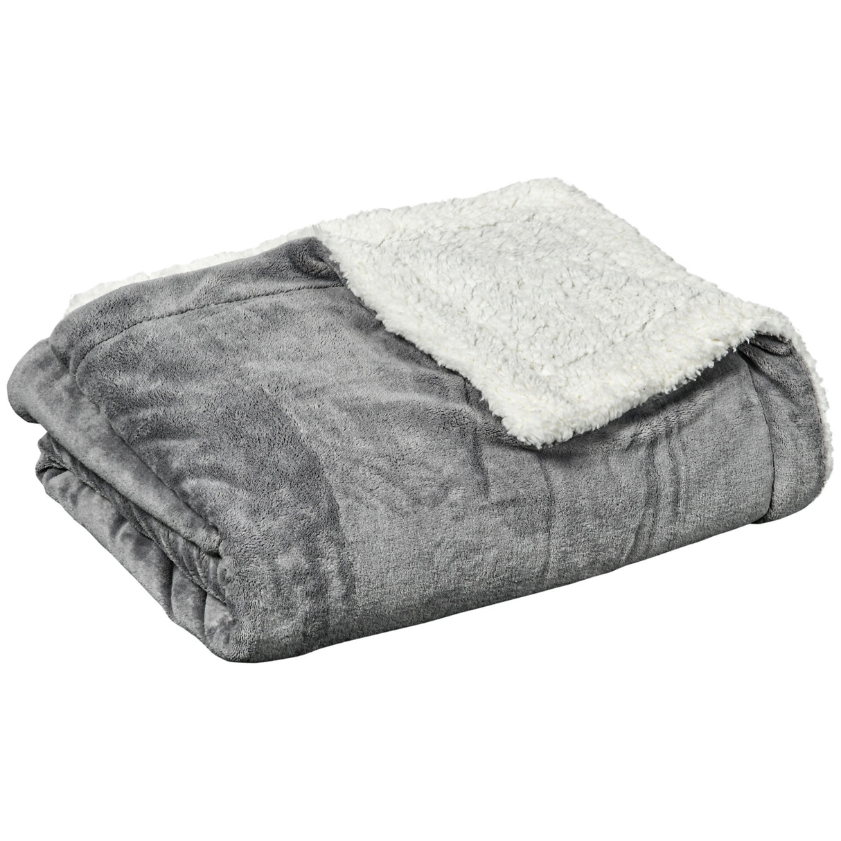 easycomfort easycomfort coperta double face in flanella 220 gsm e sherpa 260 gsm per interno ed esterno 203x152x0 5 cm grigio