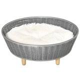 easycomfort easycomfort cuccia per gatti e cani da interno cesta per gatti e cani fino 10kg vimini sintetico grigio