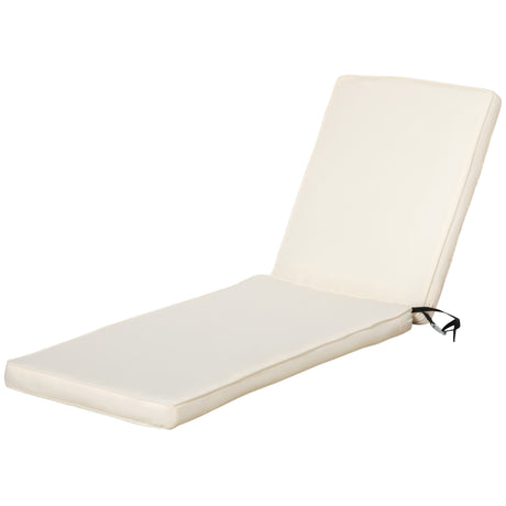 easycomfort easycomfort cuscino per lettino prendisole con rivestimento poliestere sfoderabile 188x53x8cm bianco crema