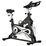 easycomfort easycomfort cyclette spin bike con volano 18kgaltezza e resistenza regolabile con supporto per cellulare e display lcd nero