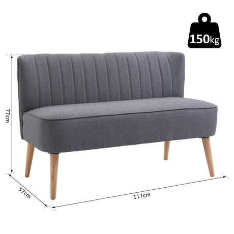 easycomfort easycomfort divanetto 2 posti stile nordico grigio chiaro in tessuto ean 8055776915821