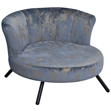 easycomfort easycomfort divano per cani di piccola taglia e gatti cuccia di lusso in velluto blu e oro ean 8055776911847