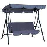 easycomfort easycomfort dondolo da giardino con tettuccio parasole inclinabile in tessuto di poliestere grigio ean 8054111848824