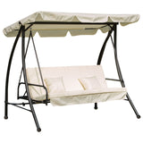 easycomfort easycomfort dondolo reclinabile 3 posti con tettuccio crema 200x125x170cm ean 8055776910123