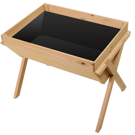 easycomfort easycomfort fioriera aiuola rialzata per piante in legno e tessuto non tessuto per giardinaggio 100x70x80cm ean 8054144135434