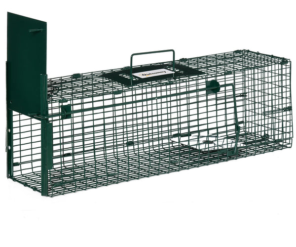 EASYCOMFORT Gabbia Trappola per Animali Vivi con Porta Singola, 60x18x20cm,  Verde