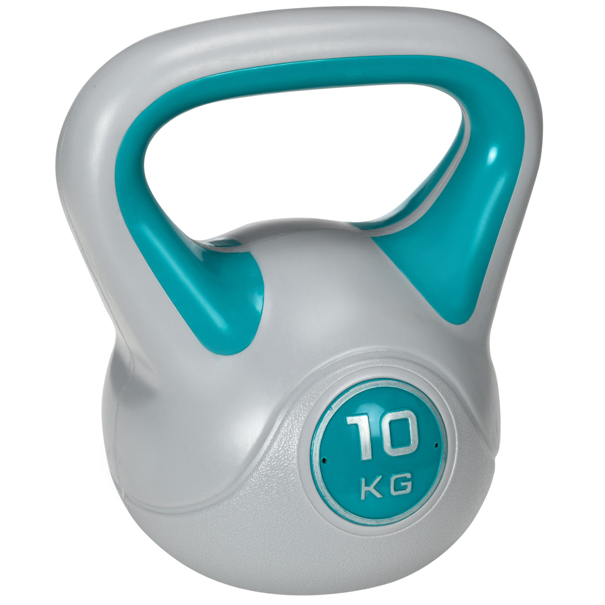 easycomfort easycomfort kettlebell 10kg in pu e sabbia con base piatta e impugnatura per stacchi squat e sollevamenti 22x16x26 cm verde scuro