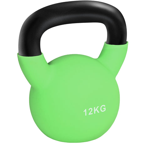 easycomfort easycomfort kettlebell 12 kg per allenamento spalle e bicipiti in metallo e gomma 20x13x23 cm verde