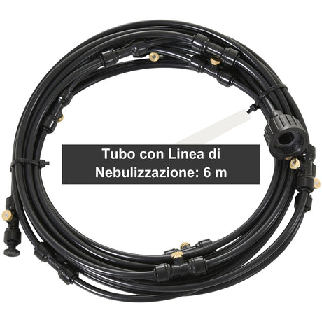 easycomfort easycomfort kit nebulizzatore giardino con 11 ugelli in ottone e tubo 6 tetri in pp nero ean 8054111841429