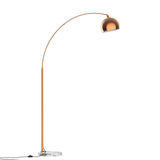 easycomfort easycomfort lampada da terra ad arco con paralume regolabile in acciaio color rame e base rotonda in marmo ean 8055776914558