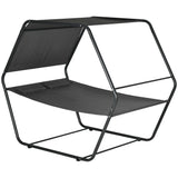 easycomfort easycomfort lettino prendisole reclinabile a 2 posti in acciaio con cuscino e tetto parasole 210x140x177 cm grigio