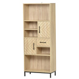 easycomfort easycomfort libreria da parete con ante e cassetti in legno 60 x 30 x 150cm ean 8054144132051