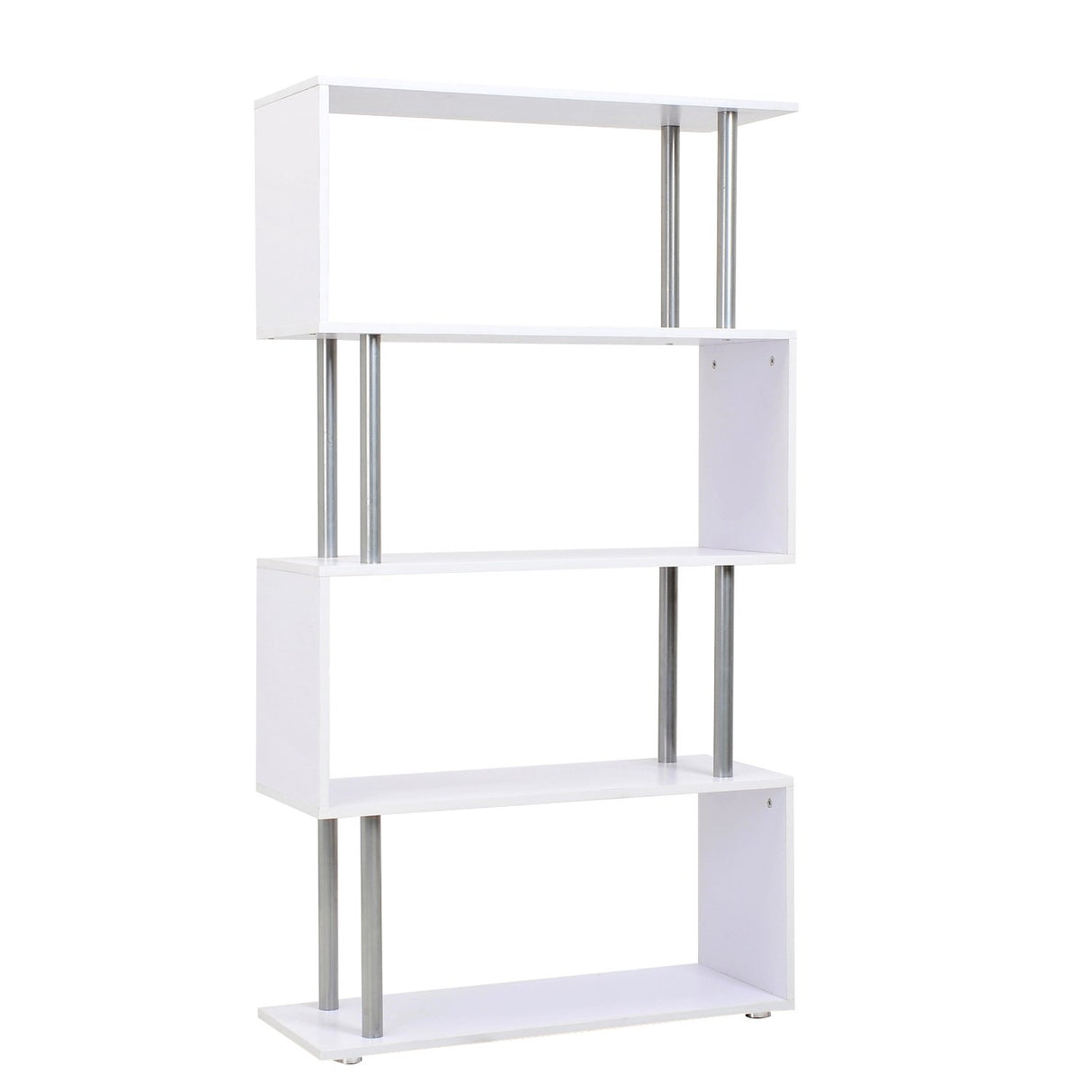 easycomfort easycomfort libreria di design mobili per soggiorno per soggiorno moderna 4 ripiani bianco 80x30x145cm ean 8054111845588