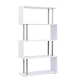easycomfort easycomfort libreria di design mobili per soggiorno per soggiorno moderna 4 ripiani bianco 80x30x145cm ean 8054111845588
