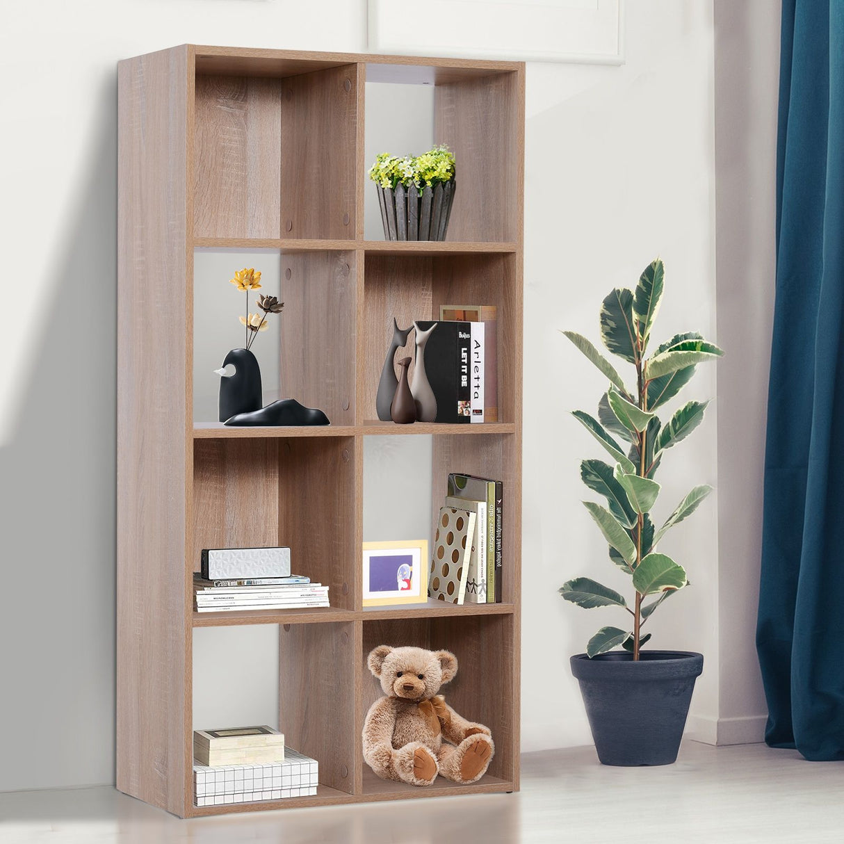 easycomfort easycomfort libreria scaffale 4 livelli color legno naturale 615x295x1225cm ean 8054144133126