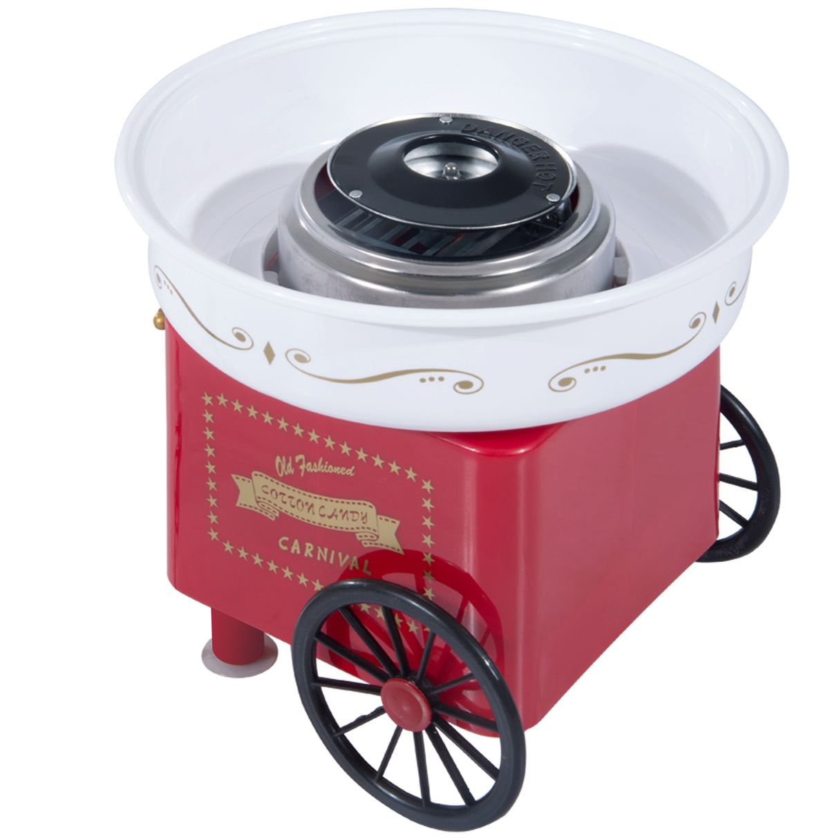 easycomfort easycomfort macchina per zucchero filato 450w con accessori 30x30x28cm rosso