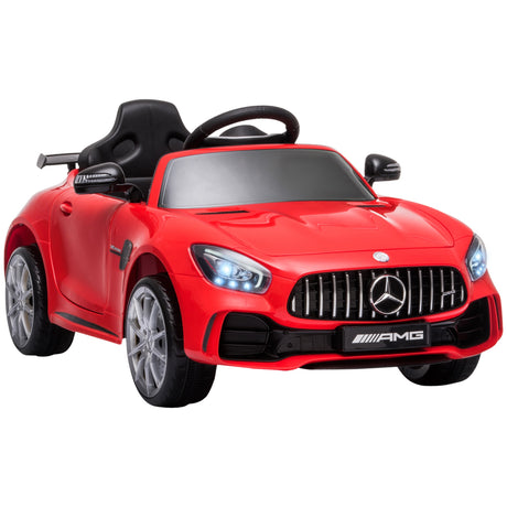 easycomfort easycomfort macchinina per bambini elettrica 12v con licenza mercedes amg gtr velocita 3 5kmh 105x58x45 cm rosso